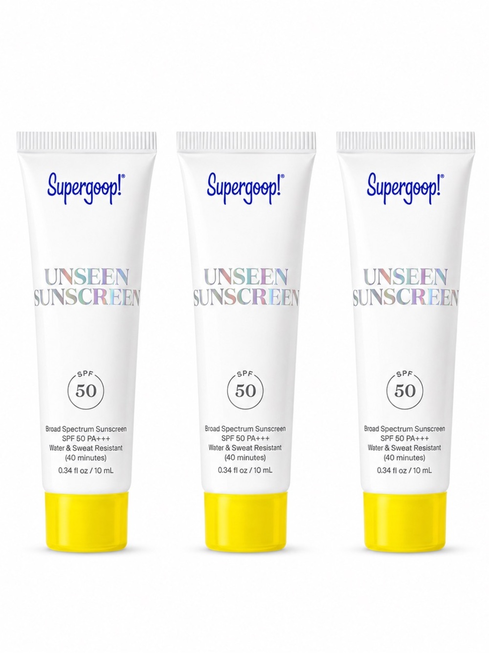 Supergoop! Unseen Sunscreen SPF 50 Mini Trio 10ml X 3 BRAND NEW/SEALED
